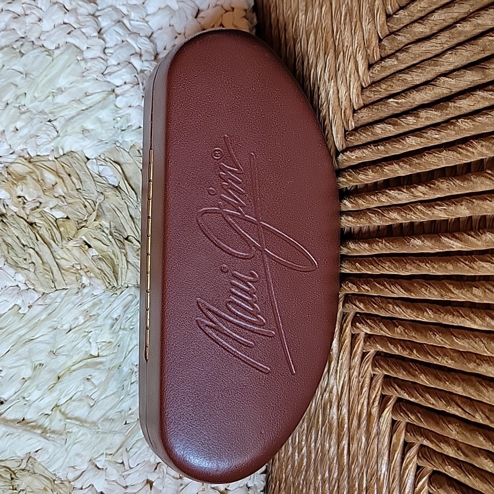 Maui Jim, brown, hard sunglass/eyeglass case